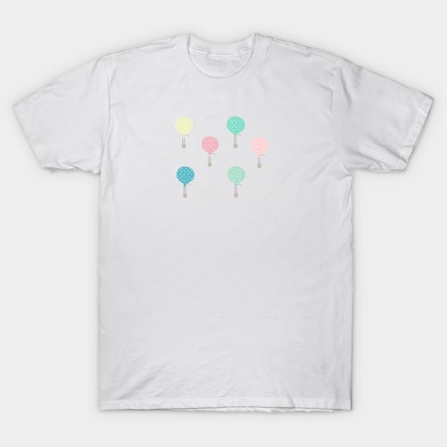 Balloon and clouds baby pattern, wallpaper T-Shirt by GULSENGUNEL